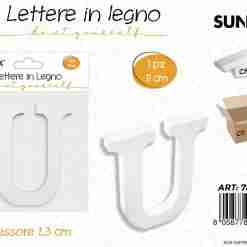 Lettera U In Legno 11*1.3cm