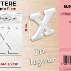 Lettera X In Legno 11*1.3cm
