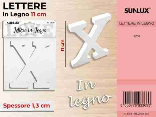 Lettera X In Legno 11*1.3cm