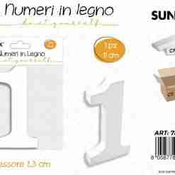 Numero 1 In Legno 11*1.3cm