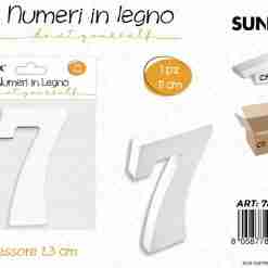 Numero 7 In Legno 11*1.3cm