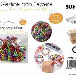 Perline Con Lettere Forate Col. 4*7mm 140pcs