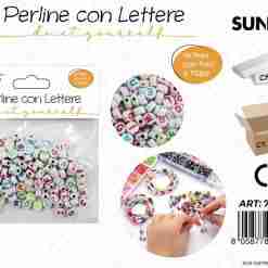 Perline Con Lettere Forate Col. 4*7mm 140pcs
