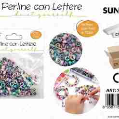 Perline Con Lettere Forate Col. 4*7mm 140pcs