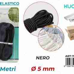 Filo Elastico Nero D.5mm*3mt