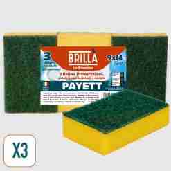 Spugne Abrasive Payett 3pz Cm 14x8,8x4