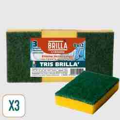 Spugne Abrasive Tris Brilla'