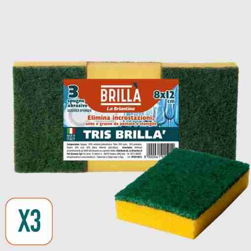 Spugne Abrasive Tris Brilla'