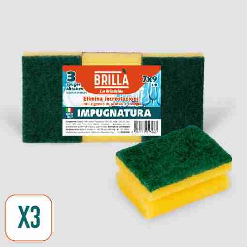 Spugne Abrasive Impugnatura 3 Pz.