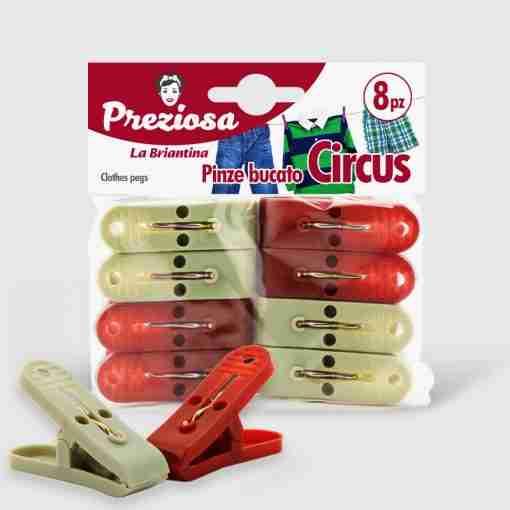 Pinze Bucato Circus 8 Pz