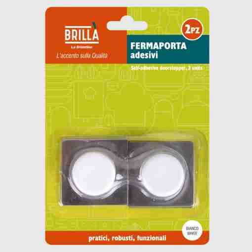 Fermaporta Adesivo Bianco 2pz