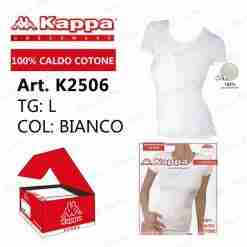 Kappa Maglietta Mezza Manica Felpato K2506 Bianco-L