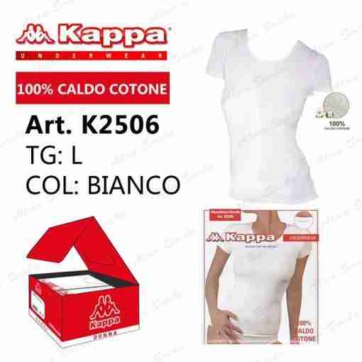 Kappa Maglietta Mezza Manica Felpato K2506 Bianco-L