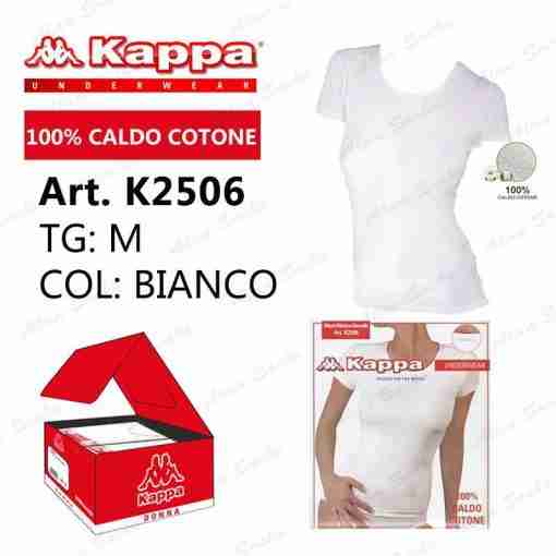 Kappa Maglietta Mezza Manica Felpato K2506 Bianco-M
