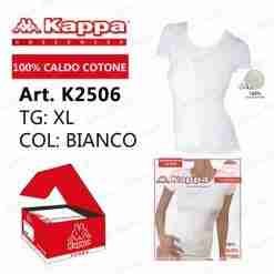 Kappa Maglietta Mezza Manica Felpato K2506 Bianco-XL