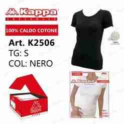 Kappa Maglietta Mezza Manica Felpato K2506 Nero-S