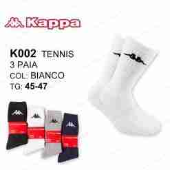 Kappa K002 Tris Calze Spugna Bianco Tg.45-47