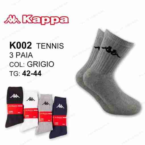 Kappa K002 Tris Calze Spugna Grigio Tg.42-44