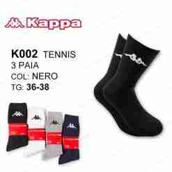Kappa K002 Tris Calze Spugna Nero Tg.36-38