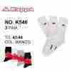 Kappa K546 Tris Calze Elasticizzato Bianco Tg.42-44