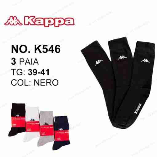 Kappa K546 Tris Calze Elasticizzato Nero Tg.39-41
