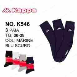 Kappa K546 Tris Calze Elasticizzato Marine Tg.36-38