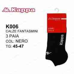 Kappa K006 Tris Calze Fantasmino Nero Tg.45-47