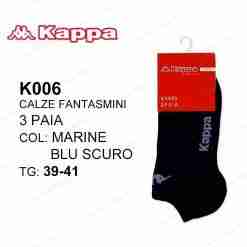 Kappa K006 Tris Calze Fantasmino Blu Scuro Tg.39-41
