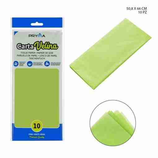 Pryma Carta Velina 50.8x66cm 10ff Verde