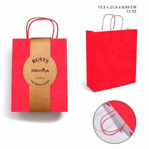 Pryma Busta M/Ritorto Rosso 13,3x21,6x8,89cm