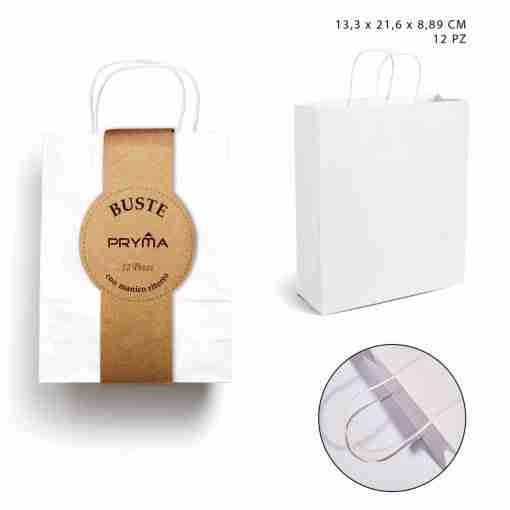 Pryma Busta M/Ritorto Bianco 13,3x21,6x8,89cm