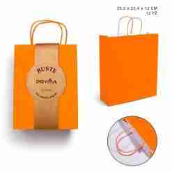 Pryma Busta M/Ritorto Arancione 20,3x25,4x12cm