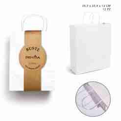 Pryma Busta M/Ritorto Bianco 20,3x25,4x12cm