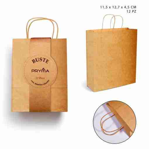 Pryma Busta M/Ritorto Naturale 11,5x12,7x4,5cm