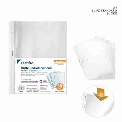 Pryma Busta P/Docum. Standard A4 50pz Lucida