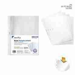 Pryma Busta P/Docum. Basic A4 20pz Lucida