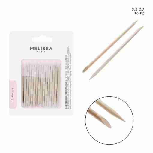 Melissa Bastoncini Manicure Legno 7.5cm 16pz