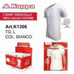 Kappa Maglietta Felpato K1306 Girocolo-Bianco-L