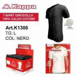 Kappa Maglietta Felpato K1306 Girocolo-Nero-L