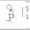PORTACHIAVI C/ LETTERA P