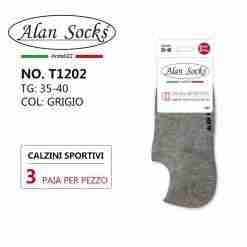 Alansocks Calzini Corti Da Donna T1202 Grigio 35-40