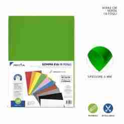 Pryma Foglio Gomma Eva 40x60cm 2mm Verde