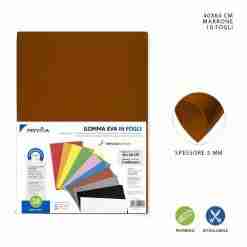 Pryma Foglio Gomma Eva 40x60cm 2mm Marrone