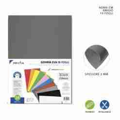 Pryma Foglio Gomma Eva 40x60cm 2mm Grigio