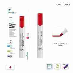 Pryma Marcat.Lavagna Bianca P/Tonda 2mm Rosso Bl.