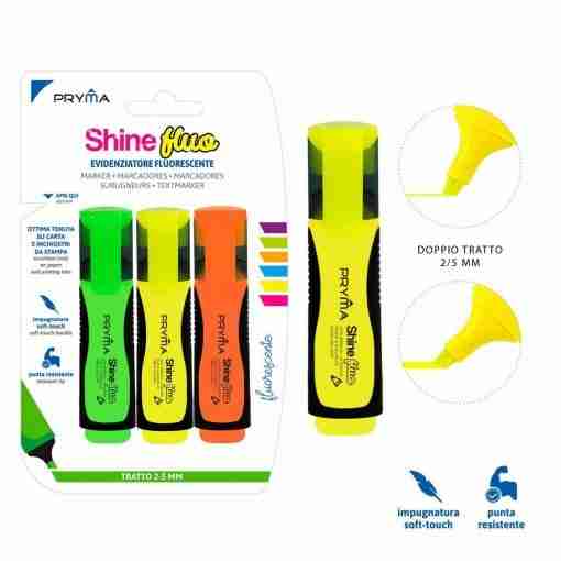 Pryma Evidenz.Shine P/Scalp.2/5mm 3pz Gi/Ve/Ar Bl.