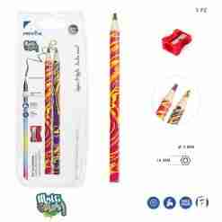 Pryma Matita Jumbo Multicolor 2pz +Temperino Bl.