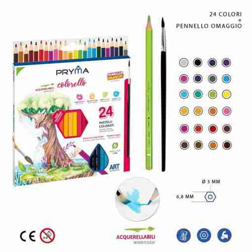 Pryma Pastelli Acquerellabili Colorello 24pz Bl.