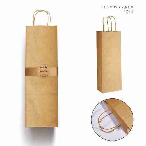 Pryma Busta M/Ritorto Naturale 13.3x39x7.6cm