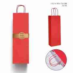 Pryma Busta M/Ritorto Rosso 13.3x39x7.6cm